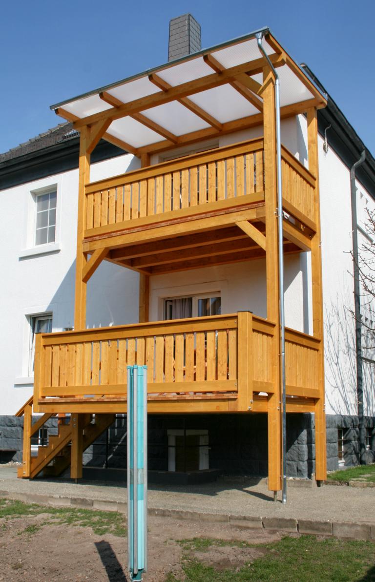 Holzbalkon, Holzbalkone individuell geplant, Holz, Dresden Sachsen